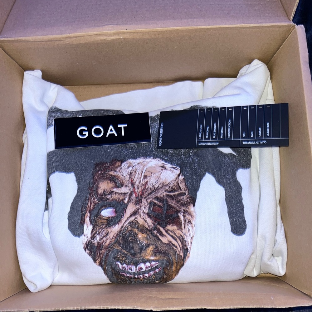 Kodak Black x Vlone Hoodie White, Size Medium.